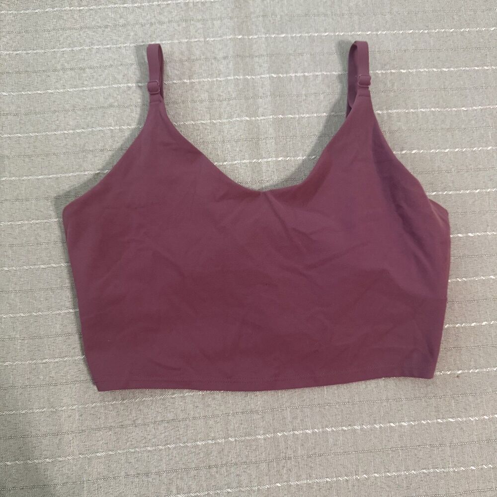 Athleta Womens Tank Sports Bra Muted Purple Size Medium Great Condition